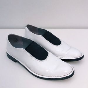 Alexander Wang Darla White Patent Leather Oxfords